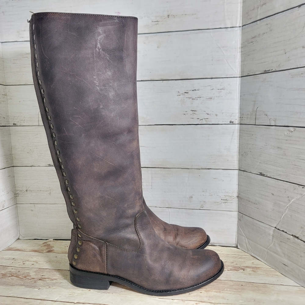 Steven Rannt Studded Leather Riding Boots W US 8 - Picture 15 of 15